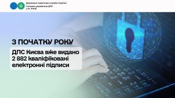 З початку року ДПС Києва вже видано 2 882 кваліфіковані електронні підписи