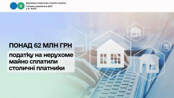 Понад 62 млн грн податку на нерухоме майно сплатили столичні платники 